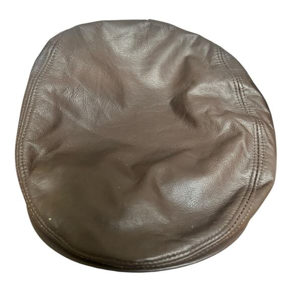 Vintage leather English flat cap Unisex Small - Picture 3 of 6